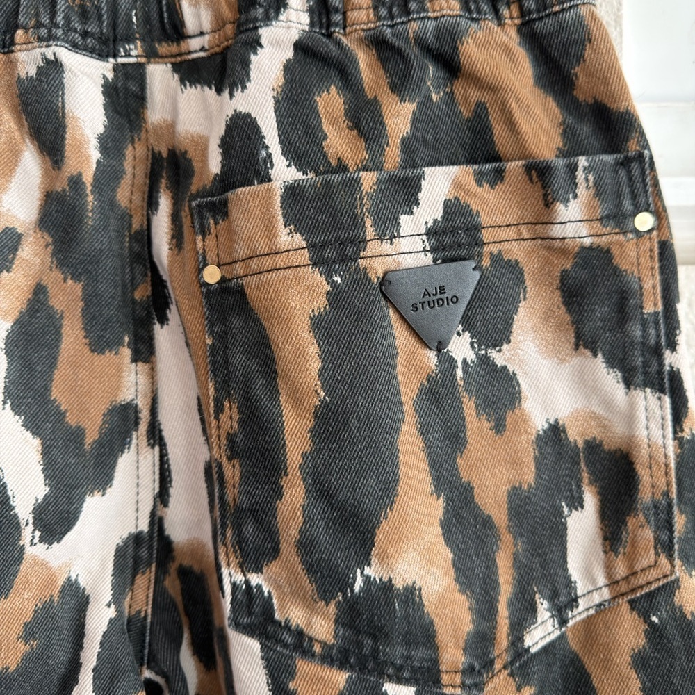 AJE Studio Sienna Wide Leg Jeans Animal Print - Picture 11 of 16